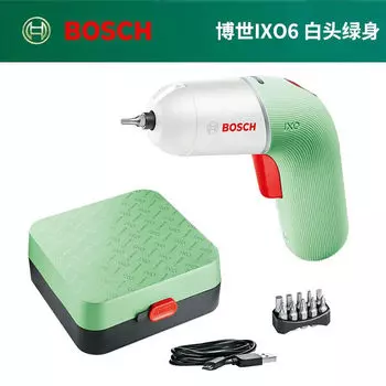 Отвертка электрическая Bosch Ixo 6, салатовый / серебряный