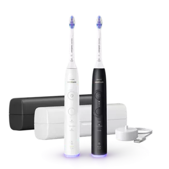 Электрическая зубная щетка Sonicare White And Black Series 6500 Hx7419/01 Philips