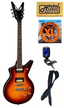 Электрогитара Dean Cadillac 1980 Flame Maple Guitar, Trans Cherry Sunburst, Bundle