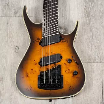 Электрогитара Dean Exile Select 8-String Multiscale Kahler Guitar, Satin Natural Black Burst