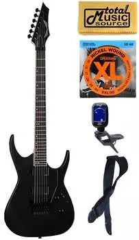 Электрогитара Dean Exile Select Floyd Fluence Guitar, Ebony Fretboard, Black Satin, Bundle