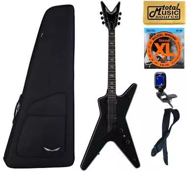 Электрогитара Dean ML SEL FL BKS Select Guitar, Black Satin, Bag Bundle