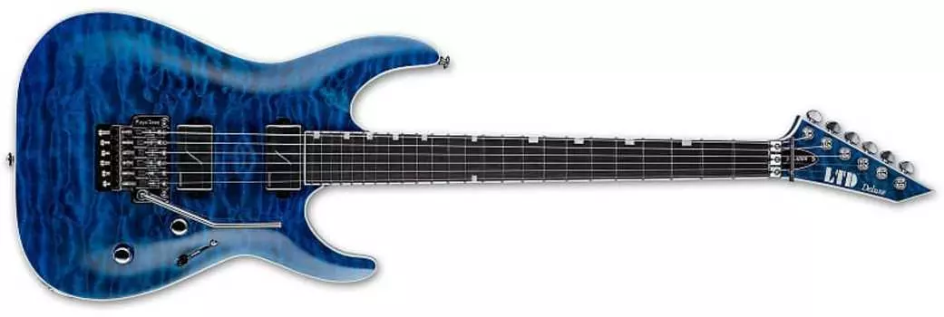 Электрогитара ESP LTD MH-1000 FR HH Deluxe Q Maple Top Black Ocean Electric Guitar