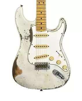 Электрогитара Fender Custom Shop 1969 Stratocaster Heavy Relic Masterbuilt by Jason Smith in Olympic White
