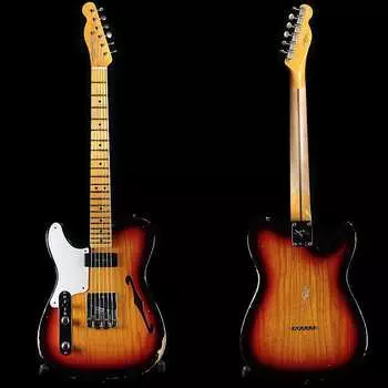 Электрогитара Fender Custom Shop P90 Thinline Tele chocolate sunburst lefty lefthanded LH