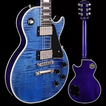 Электрогитара Gibson Les Paul Custom Figured, HAND SELECTED TOP, Translucent Blue Gloss 10lbs 3.7oz