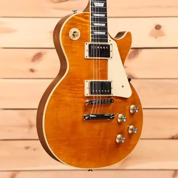 Электрогитара Gibson Les Paul Standard '60s Figured Top - Honey Amber - 225630095 - PLEK'd
