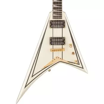 Электрогитара Jackson Rhoads RRT Pro Series цвета слоновой кости с черными полосками