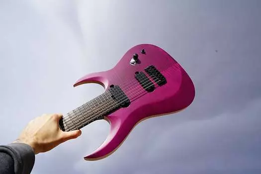 Электрогитара Schecter DIAMOND SERIES John Browne Tao-7 - Satin Trans Purple 7-String Electric Guitar
