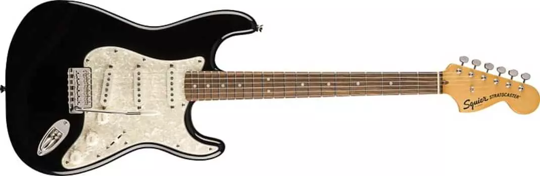 Электрогитара Squier Classic Vibe '70s Stratocaster Electric Guitar Laurel Fingerboard, Black Finish