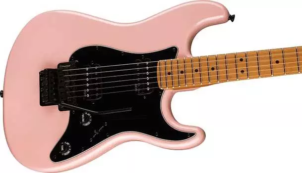 Электрогитара Squier Contemporary Stratocaster HH FR, Roasted Maple Fingerboard, Black Pickguard, Shell Pink Pearl