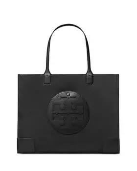 Сумка-тоут Tory Burch Элла из переработанного полиэстера, черный