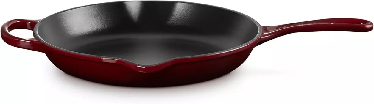 Эмалированная чугунная сковорода Le Creuset с фирменной железной ручкой, 10,25 дюйма, Рона, Rhone