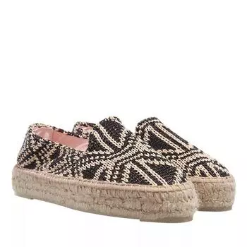 Эспадрильи double sole espadrilles black triangles on natural Manebi, бежевый