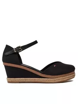 Эспадрильи Tommy Hilfiger Basic Close Toe Mid Wedge FW0FW04787 Negro, черный