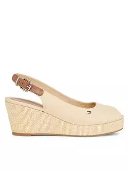 Эспадрильи Tommy Hilfiger Iconic Elba Sling Back Wedge, бежевый