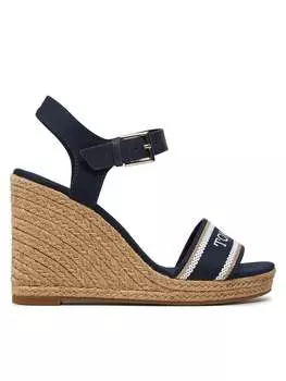 Эспадрильи Tommy Hilfiger Mono Webbing High Wedge Sandal FW0FW08046, темно-синий