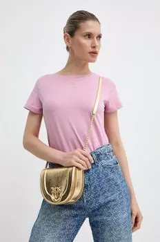 Эксклюзивная хлопковая футболка Answear Pinko, розовый