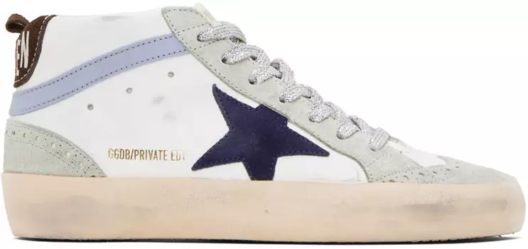 Эксклюзивные белые кроссовки Golden Goose SSENSE Mid Star