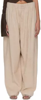 Эксклюзивные бежевые хлопковые брюки SSENSE SELASI