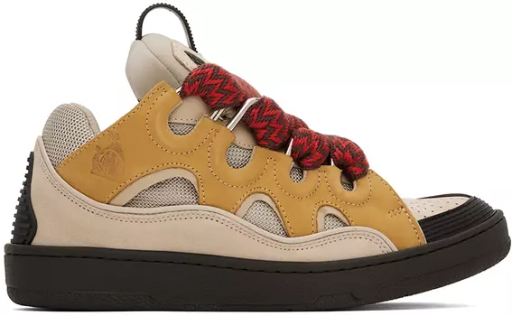 Эксклюзивные бежевые кроссовки SSENSE Curb Lanvin