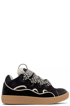 Эксклюзивные черные кожаные кроссовки SSENSE Lanvin