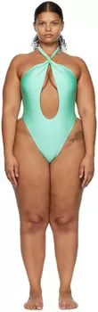 Эксклюзивный зеленый цельный купальник SSENSE Zora DOS SWIM