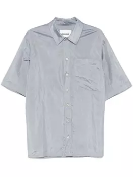 Jil Sander атласная рубашка, синий