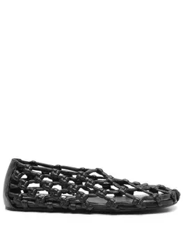 Jil Sander балетки с узлом, черный