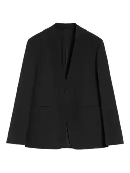 Jil Sander блейзер без лацканов, черный