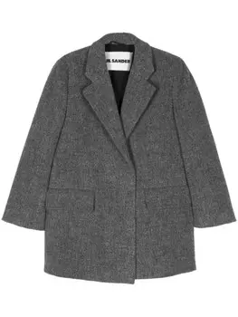 Jil Sander блейзер с эффектом меланжа, серый