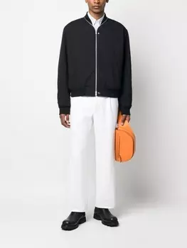 Jil Sander бомбер на молнии, синий