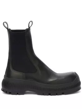 Jil Sander ботинки с тисненым логотипом, черный