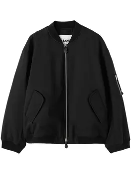 Jil Sander дутый бомбер, черный