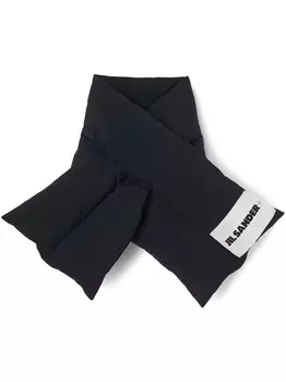 Jil Sander дутый шарф, черный