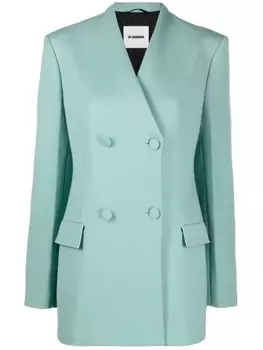 Jil Sander двубортный блейзер, синий