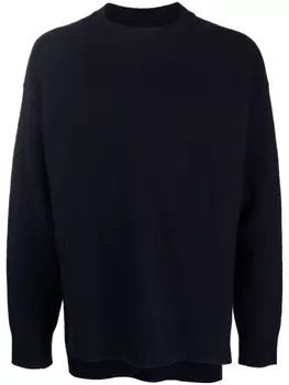 Jil Sander джемпер с приспущенными плечами, синий