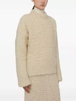 Jil Sander джемпер с высоким воротником, белый
