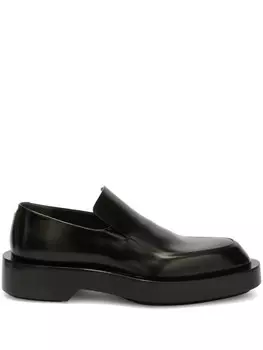 Jil Sander глянцевые лоферы, черный