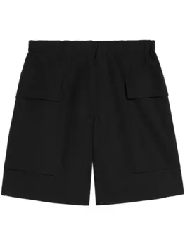 Jil Sander хлопковые шорты, черный