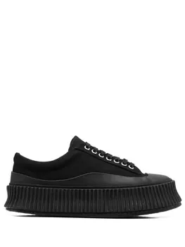Jil Sander кеды на шнуровке, черный