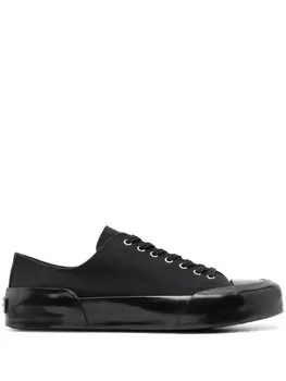 Jil Sander кеды на шнуровке, черный