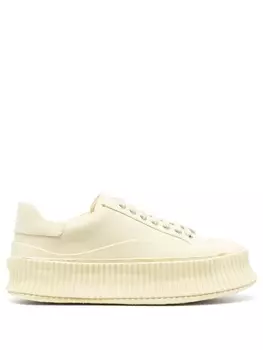 Jil Sander кеды на шнуровке, желтый