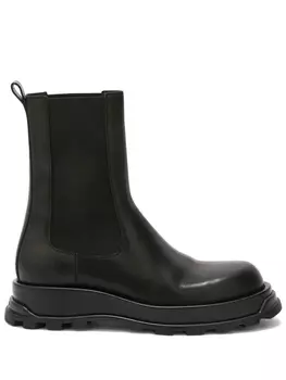Jil Sander кожаные ботинки, черный