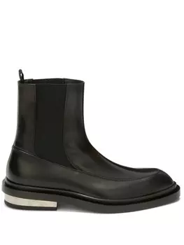 Jil Sander кожаные ботинки, черный