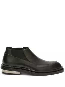 Jil Sander кожаные ботинки, черный