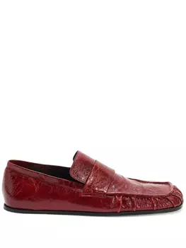 Jil Sander кожаные лоферы, красный