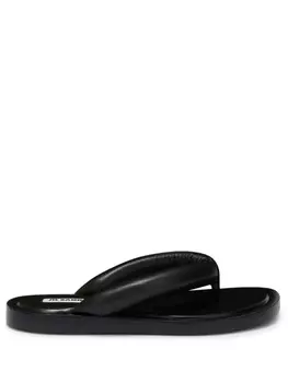 Jil Sander кожаные сандалии, черный