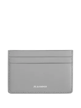 Jil Sander кожаный картхолдер, серый