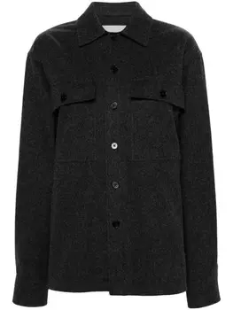 Jil Sander меланжевая рубашка, серый